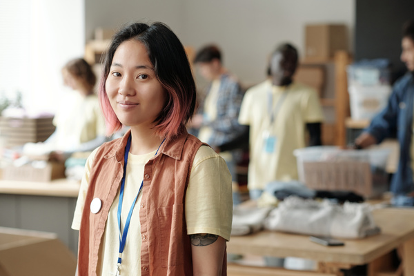 Asian Voluntary Worker Smiles