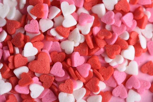 Multicolored Mini Heart Sprinkles