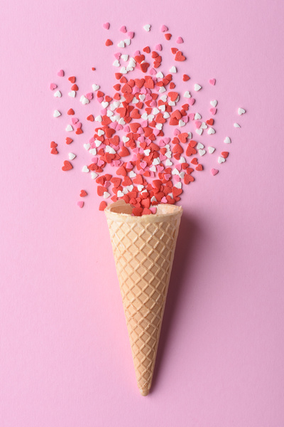 Confectionery Sprinkles and a Waffle Cone