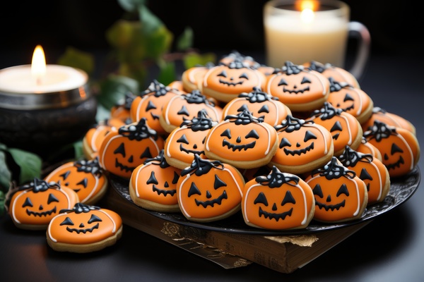 Halloween pumpkin cookies