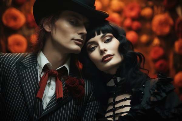 A couple in gothic style