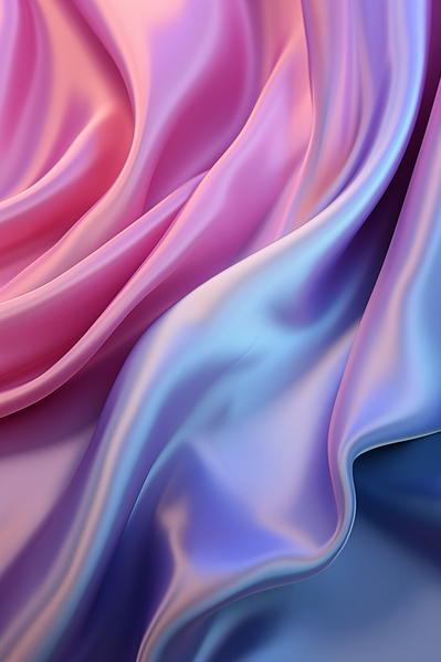 Pink Blue and Purple Silk Draped over Each Other