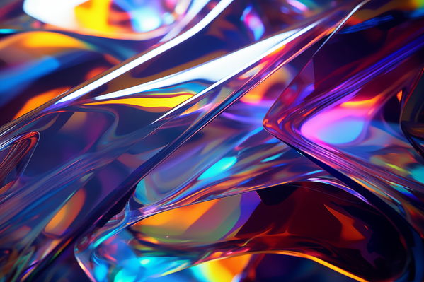 A Close up of a Colorful and Shiny Substance in Motion