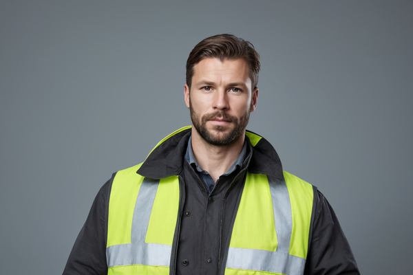 A Man with a Beard Wearing a Yellow Vest and Jacket