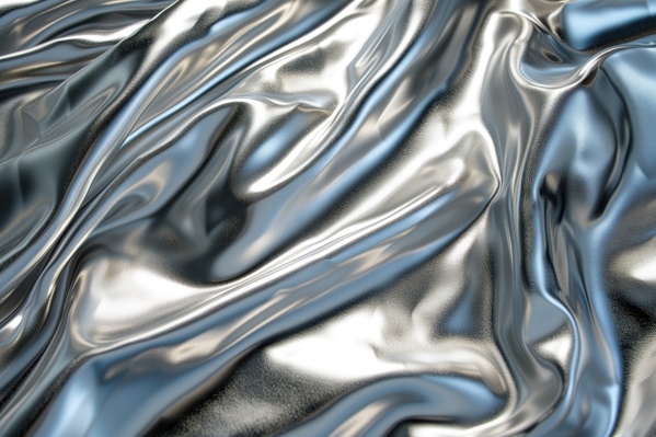 A Close up of a Shiny Metallic Surface with Ripples